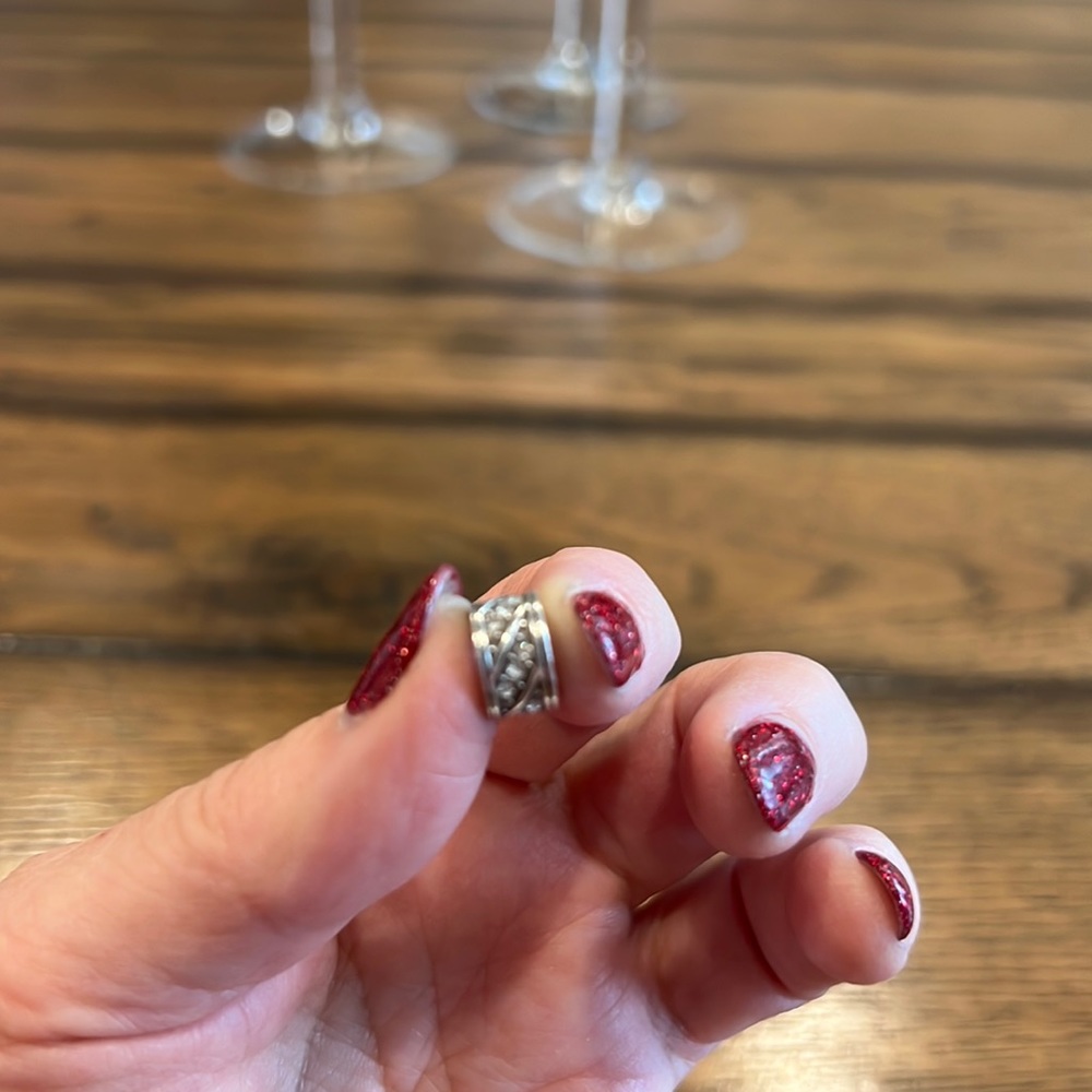 Brighton Crystal Spacer Silver Plated